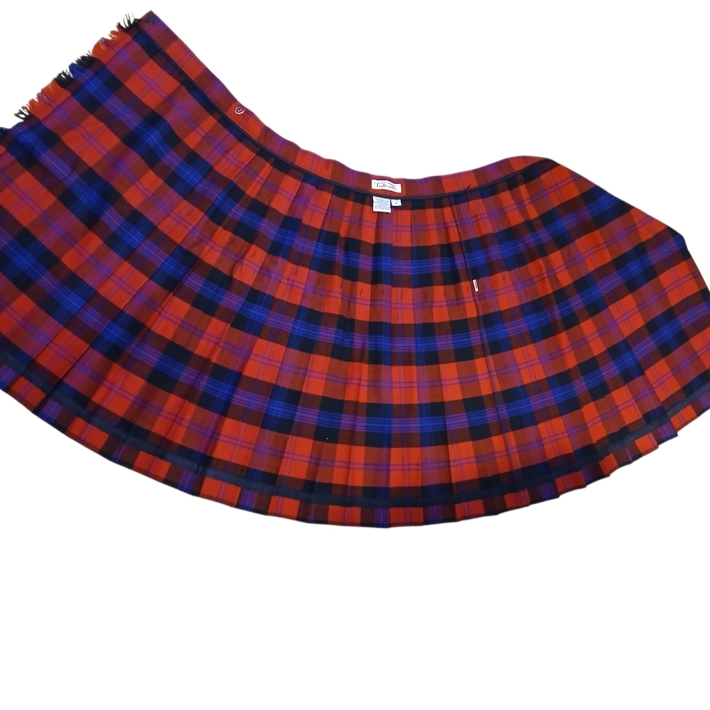 Vintage Talbots Wool Plaid Kilt Skirt Size 8 - Picture 2 of 6